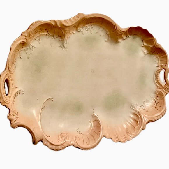 WEIMAR Germany Porcelain Platter Lusterware c1848-1933 Maker Mark - Picture 1 of 10